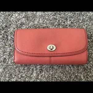 COACH pink/coral wallet